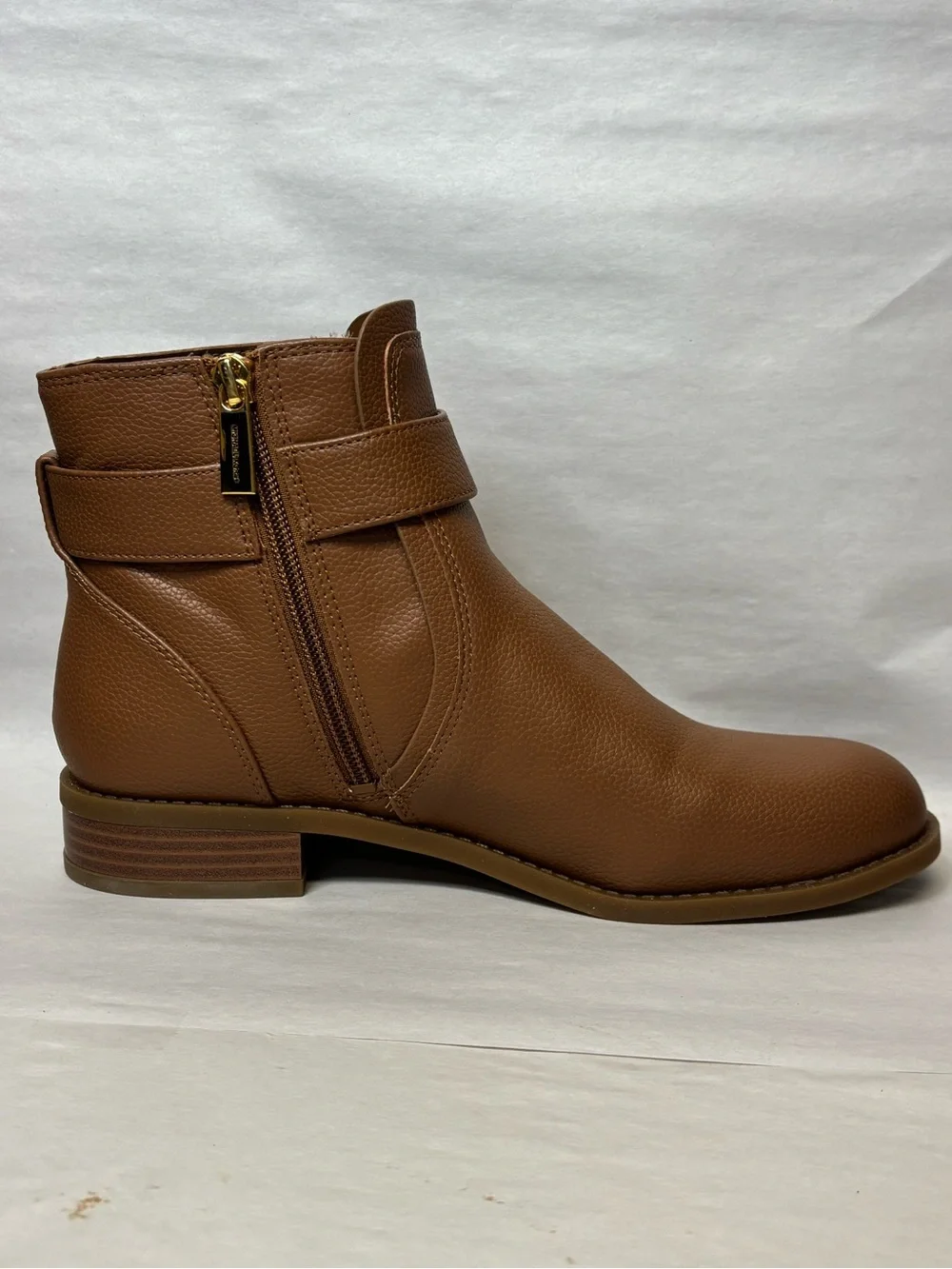 MICHAEL KORS Women's Brown Jilly Faux Pebbled Leather Ankle Boots US 7 #6068